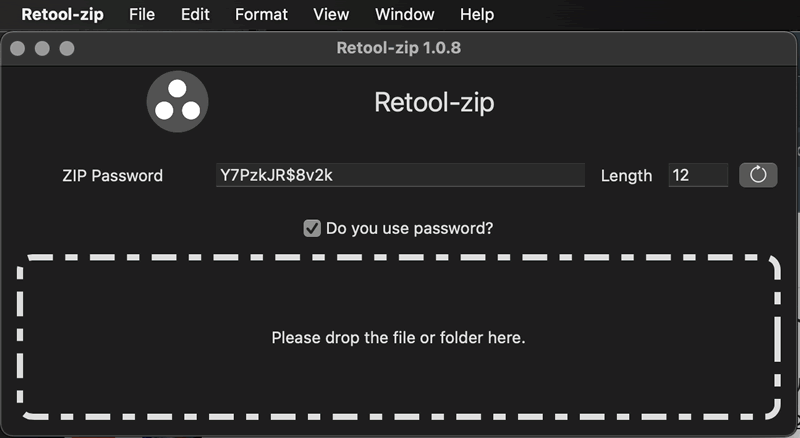 Retool-zip起動後メイン画面