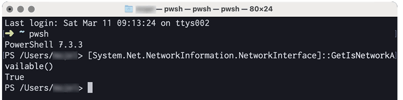 ネットワーク接続が使用可能ならTrue
