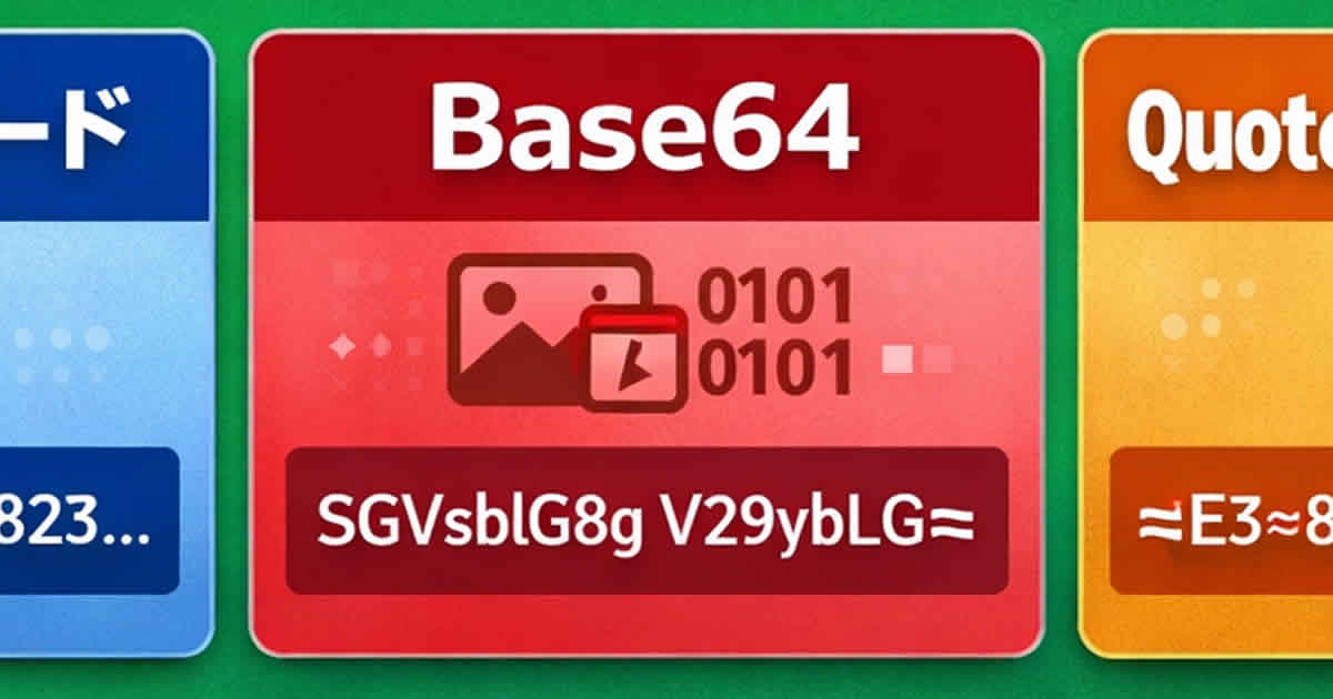 URLエンコード・Base64・Quoted-Printable イメージ